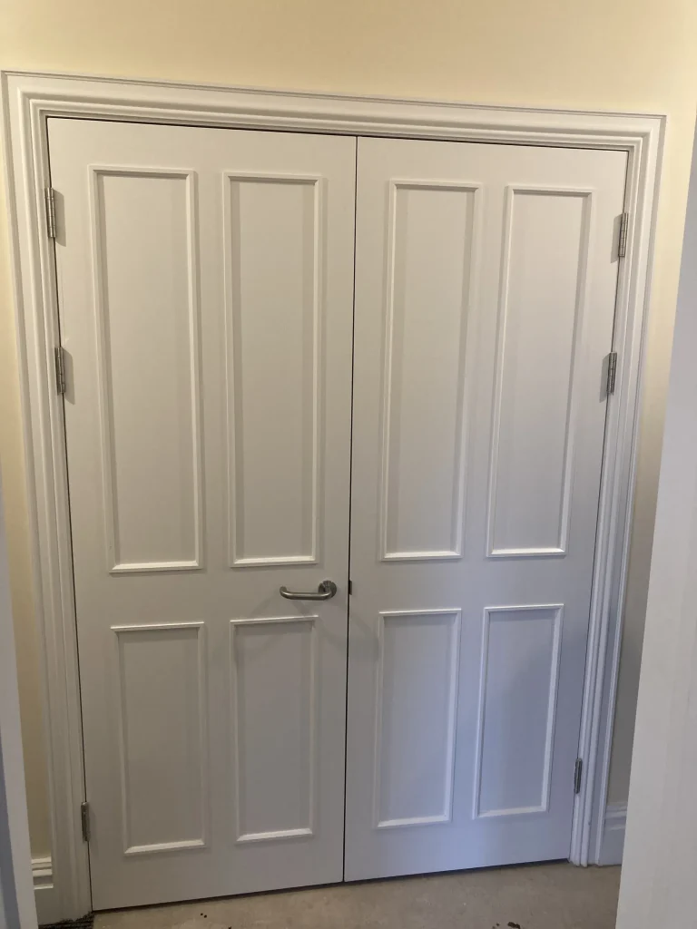 White panelled double doors